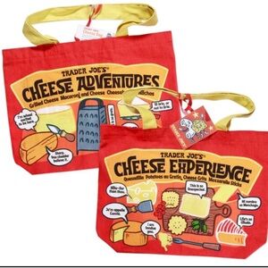 Trader Joe's Red Cheese Adventures Tote Bag
